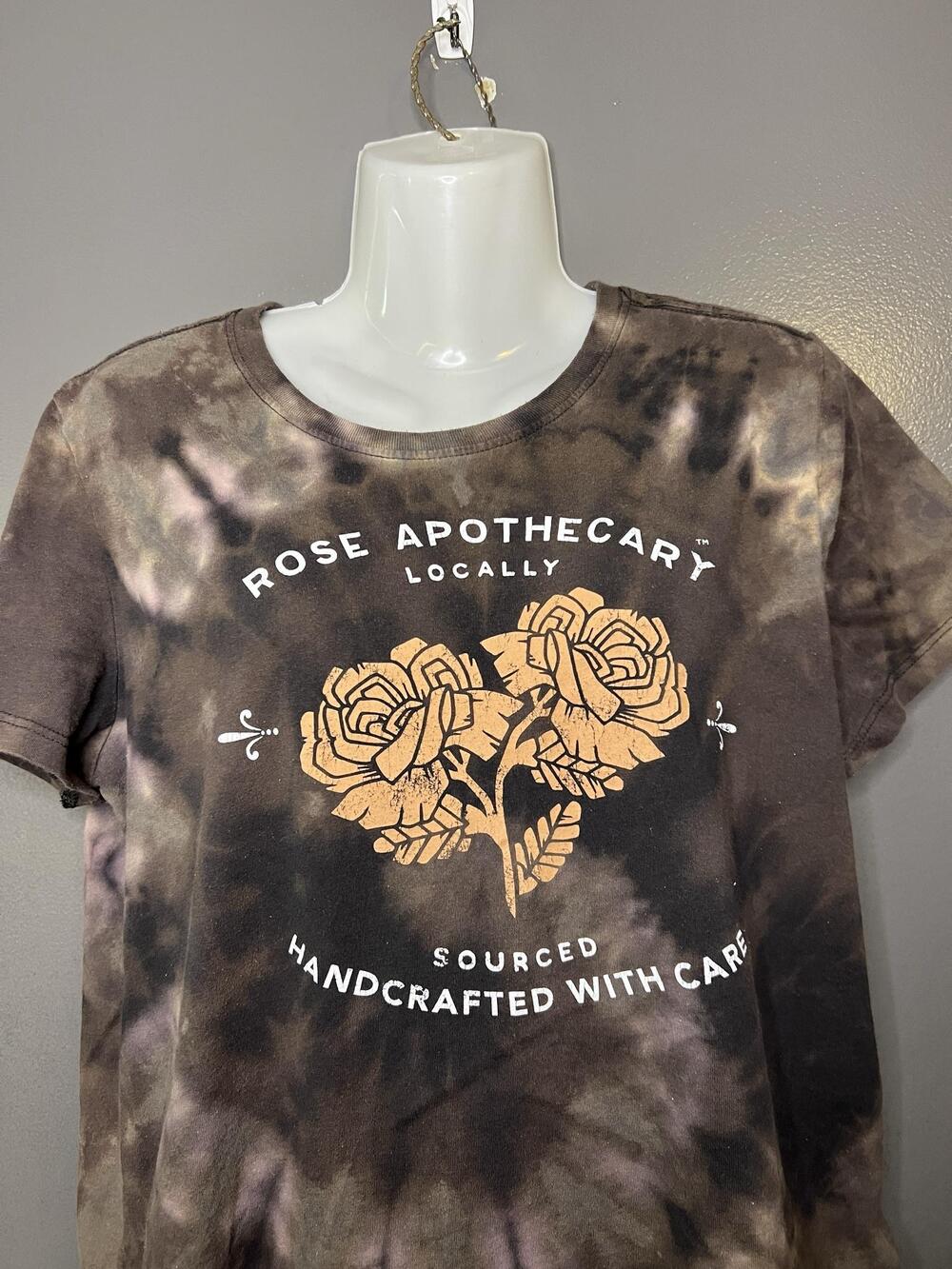 Schitt$ Creek Rose Apothecary Shirt Womens Medium Brown Tie Dye Graphic Tee